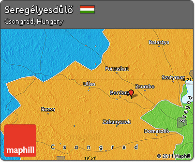 Political Map of Seregélyesdůlő