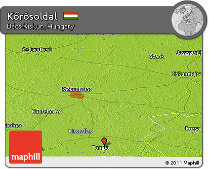 Physical Panoramic Map of Kőrösoldal