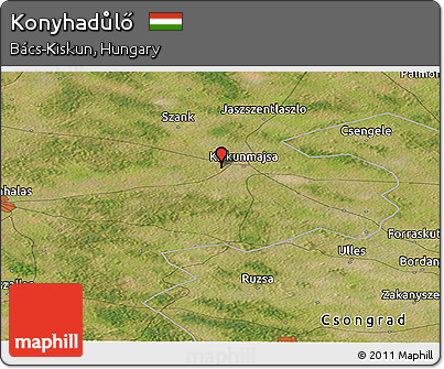 Satellite Panoramic Map of Konyhadůlő