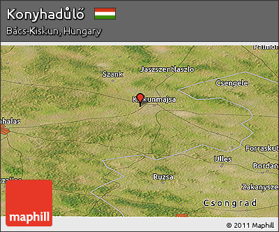 Satellite Panoramic Map of Konyhadůlő