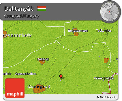 Physical 3D Map of Dálitanyák