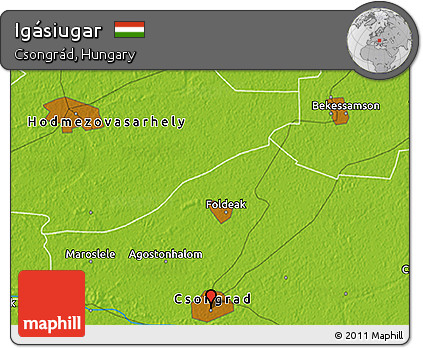 Physical 3D Map of Igásiugar