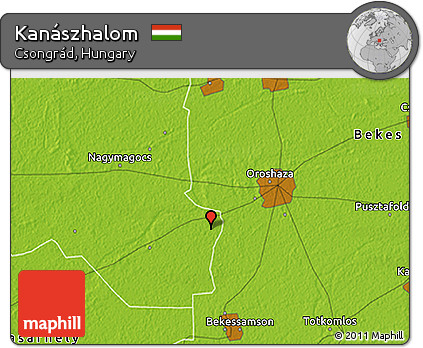 Physical 3D Map of Kanászhalom