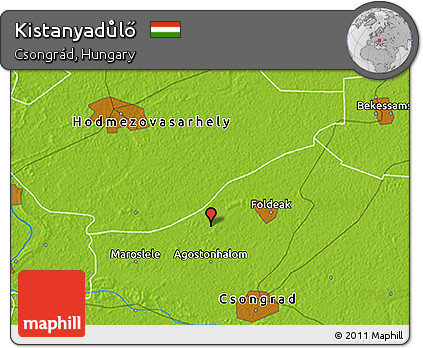 Physical 3D Map of Kistanyadůlő
