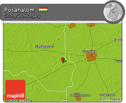 Physical 3D Map of Pósahalom