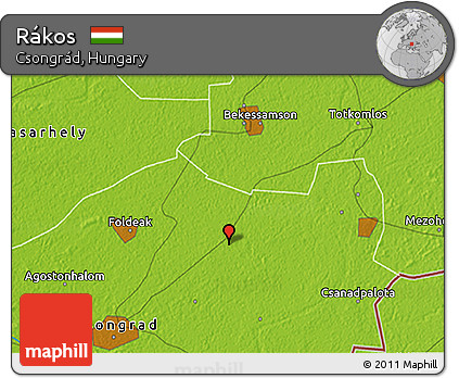 Physical 3D Map of Rákos