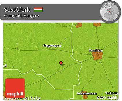 Physical 3D Map of Sóstófark
