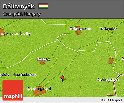 Physical 3D Map of Dálitanyák