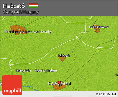 Physical 3D Map of Habtató