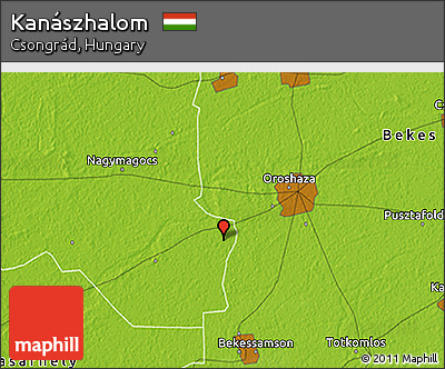 Physical 3D Map of Kanászhalom