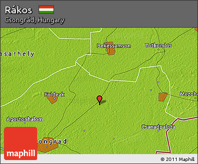 Physical 3D Map of Rákos