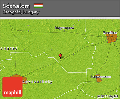 Physical 3D Map of Sóshalom