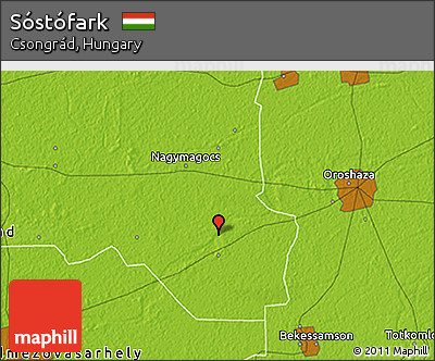 Physical 3D Map of Sóstófark