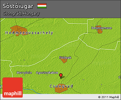 Physical 3D Map of Sóstóiugar