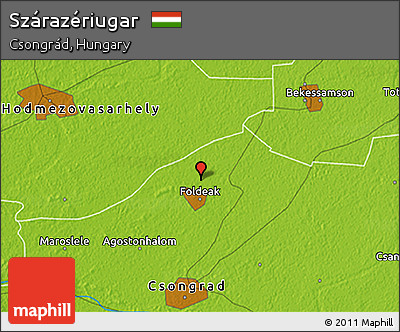 Physical 3D Map of Szárazériugar