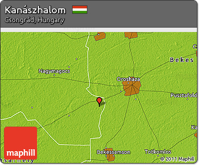 Physical 3D Map of Kanászhalom