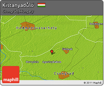 Physical 3D Map of Kistanyadůlő