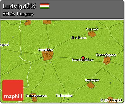 Physical 3D Map of Ludvigdůlő