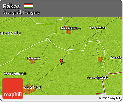 Physical 3D Map of Rákos