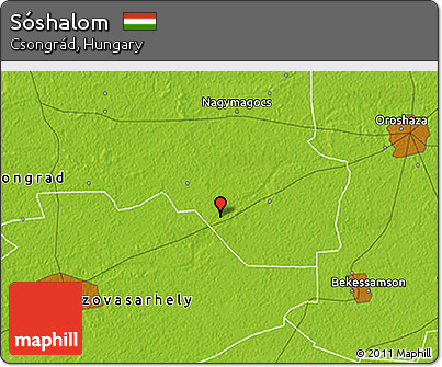 Physical 3D Map of Sóshalom