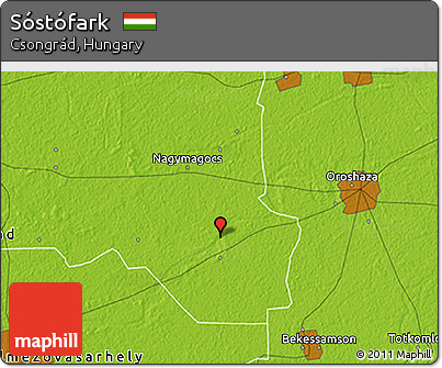 Physical 3D Map of Sóstófark