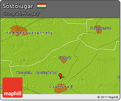 Physical 3D Map of Sóstóiugar