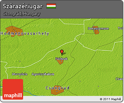 Physical 3D Map of Szárazériugar
