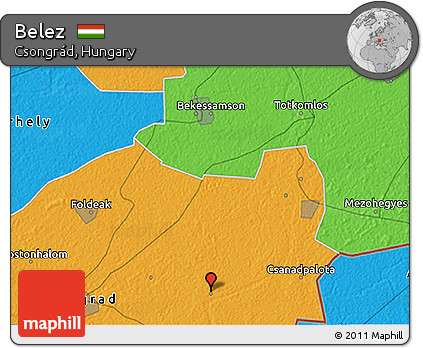 Political 3D Map of Belez