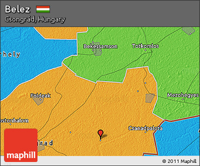 Political 3D Map of Belez