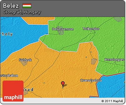 Political 3D Map of Belez