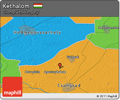 Political 3D Map of Kéthalom