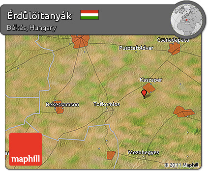 Satellite 3D Map of Érdůlőitanyák