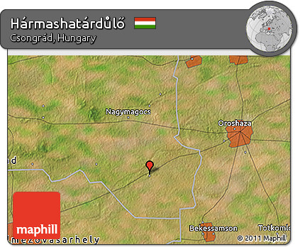 Satellite 3D Map of Hármashatárdůlő