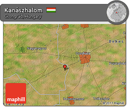 Satellite 3D Map of Kanászhalom