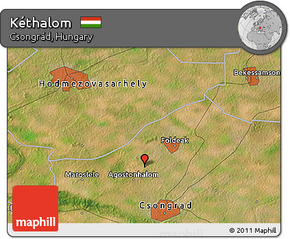 Satellite 3D Map of Kéthalom