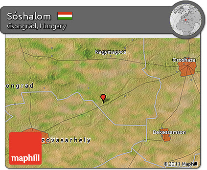 Satellite 3D Map of Sóshalom