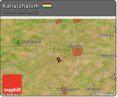Satellite 3D Map of Kanászhalom