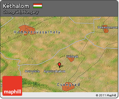 Satellite 3D Map of Kéthalom