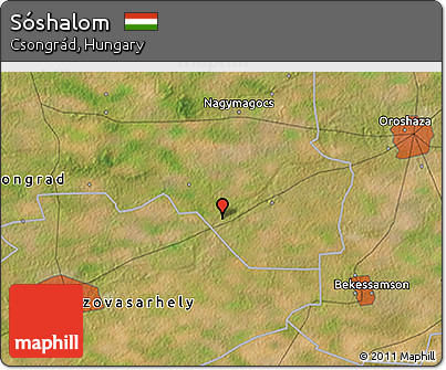 Satellite 3D Map of Sóshalom