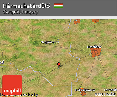 Satellite 3D Map of Hármashatárdůlő