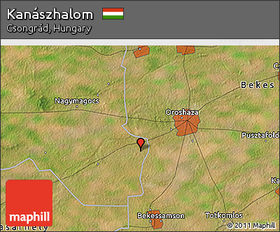 Satellite 3D Map of Kanászhalom