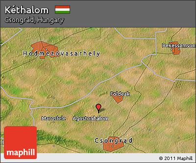 Satellite 3D Map of Kéthalom