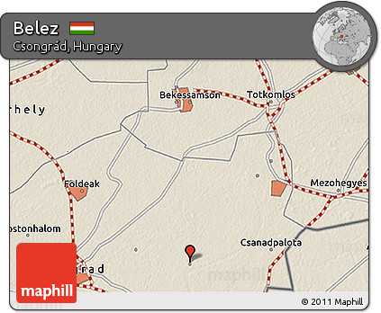 Shaded Relief 3D Map of Belez