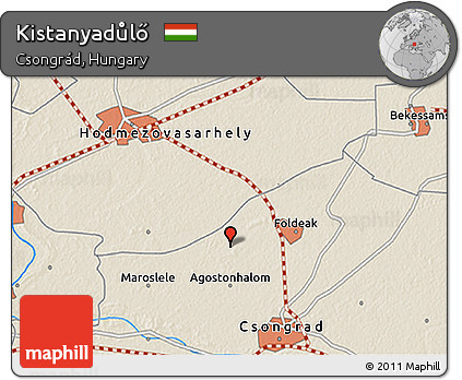 Shaded Relief 3D Map of Kistanyadůlő