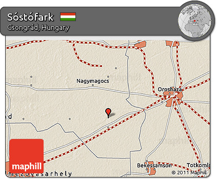 Shaded Relief 3D Map of Sóstófark