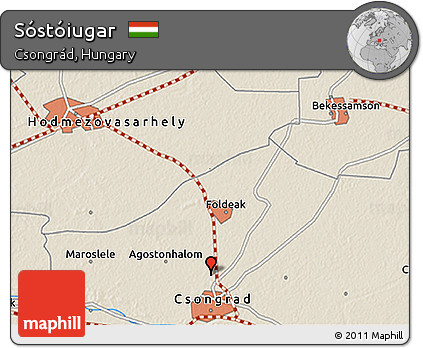 Shaded Relief 3D Map of Sóstóiugar