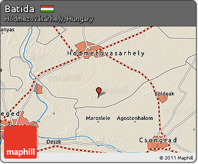 Shaded Relief 3D Map of Batida