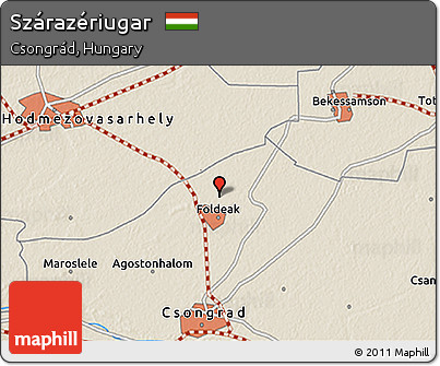 Shaded Relief 3D Map of Szárazériugar