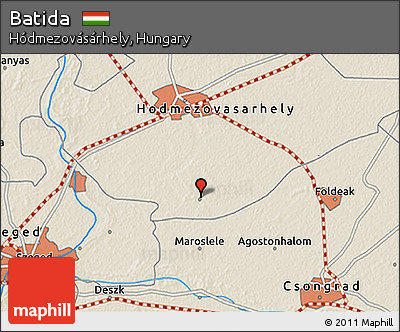 Shaded Relief 3D Map of Batida