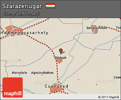 Shaded Relief 3D Map of Szárazériugar